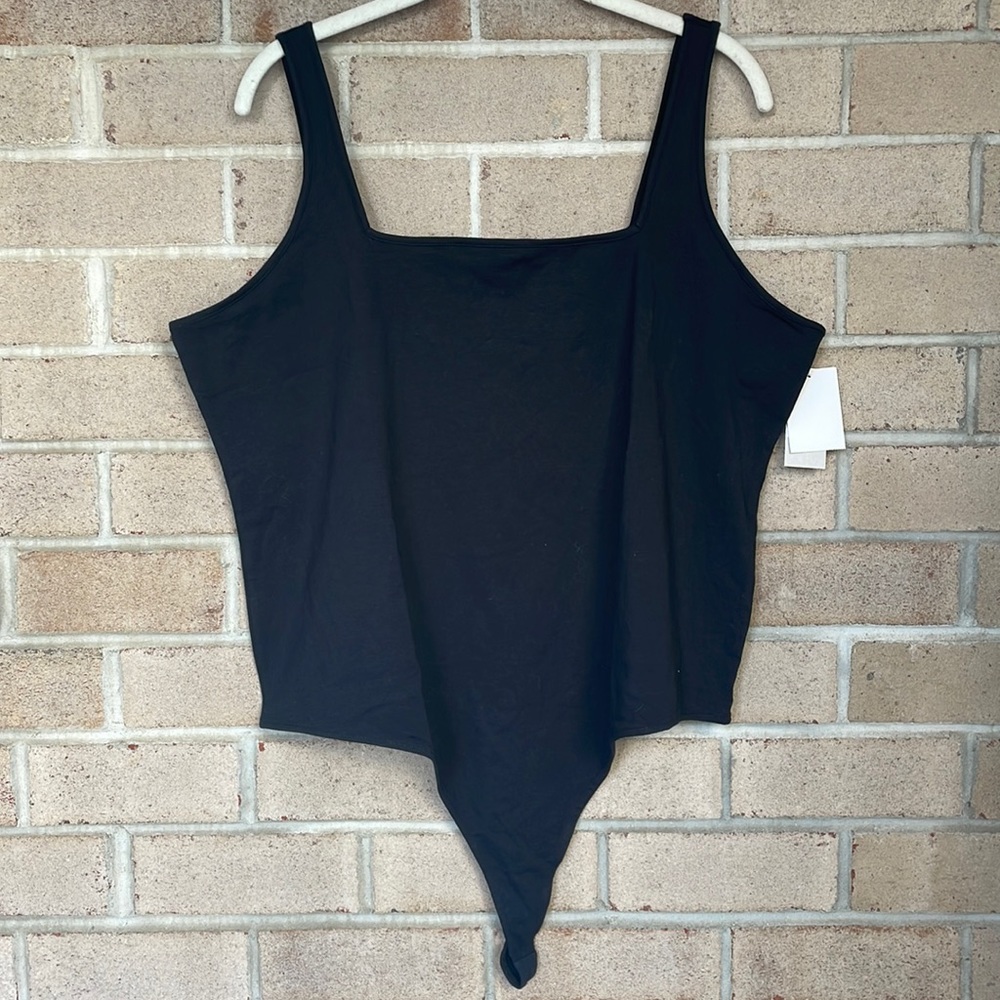 BP Black Square Neck Bodysuit